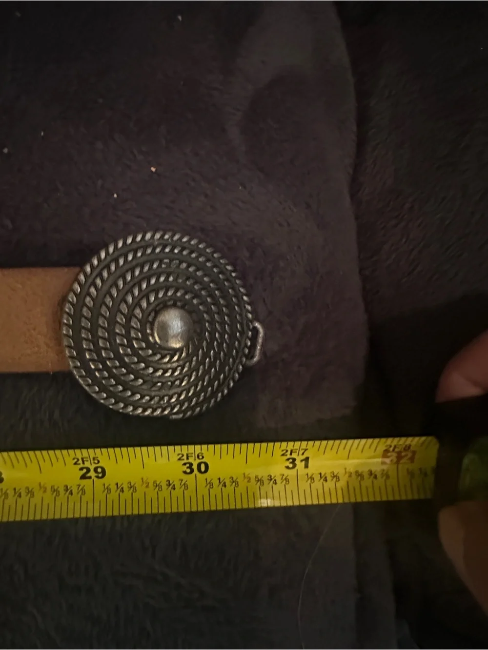 Vintage leather turquoise belt